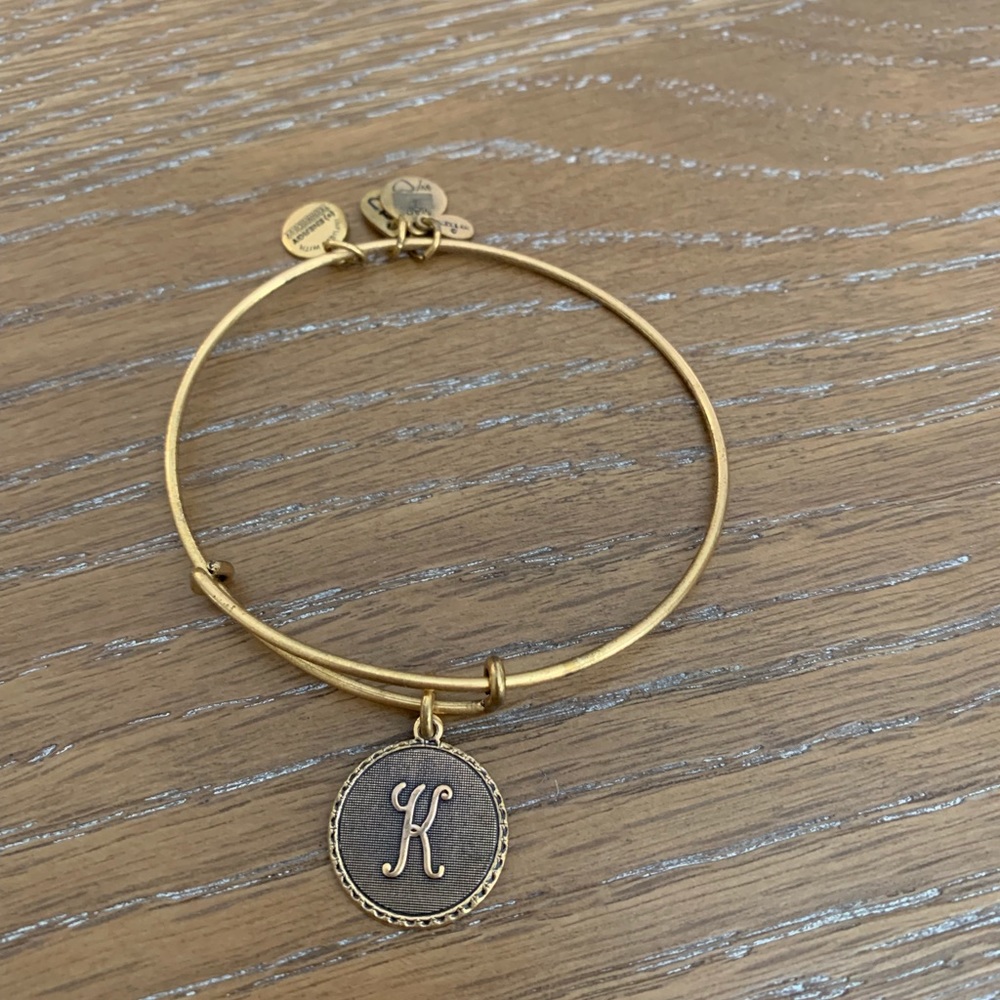Alex and Ani K charm energy bangle bracelet